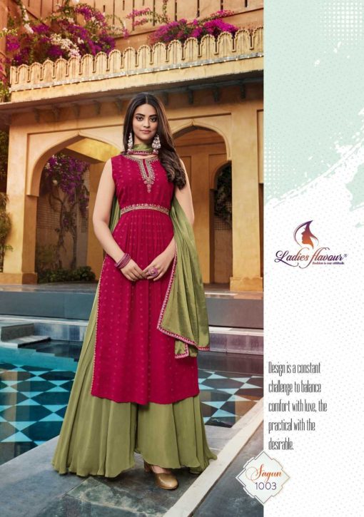 Ladies Flavour Sagun Kurti with Bottom Dupatta Georgette Catalog 4 Pcs 7 510x725 - Ladies Flavour Sagun Kurti with Bottom Dupatta Georgette Catalog 4 Pcs