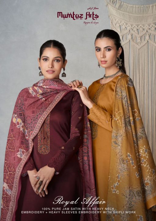 Mumtaz Arts Royal Affair Jam Satin Salwar Suit Catalog 6 Pcs 1 510x719 - Mumtaz Arts Royal Affair Jam Satin Salwar Suit Catalog 6 Pcs