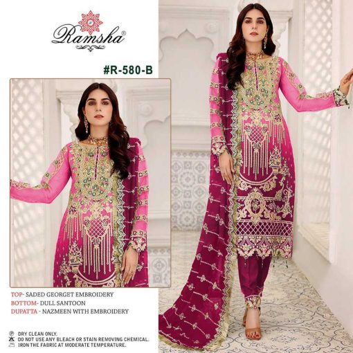 Ramsha R 580 NX Georgette Salwar Suit Catalog 4 Pcs 2 510x510 - Ramsha R 580 NX Georgette Salwar Suit Catalog 4 Pcs