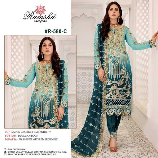 Ramsha R 580 NX Georgette Salwar Suit Catalog 4 Pcs 3 510x510 - Ramsha R 580 NX Georgette Salwar Suit Catalog 4 Pcs