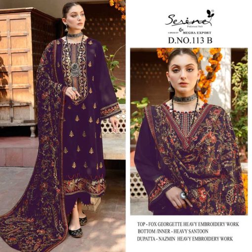 Serene S 113 A D Georgette Salwar Suit Catalog 4 Pcs 3 510x510 - Serene S 113 A-D Georgette Salwar Suit Catalog 4 Pcs