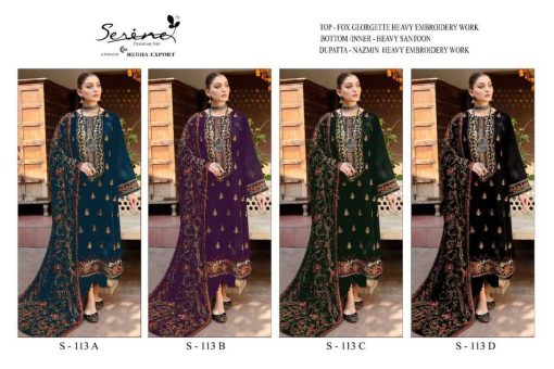 Serene S 113 A D Georgette Salwar Suit Catalog 4 Pcs 9 510x340 - Serene S 113 A-D Georgette Salwar Suit Catalog 4 Pcs