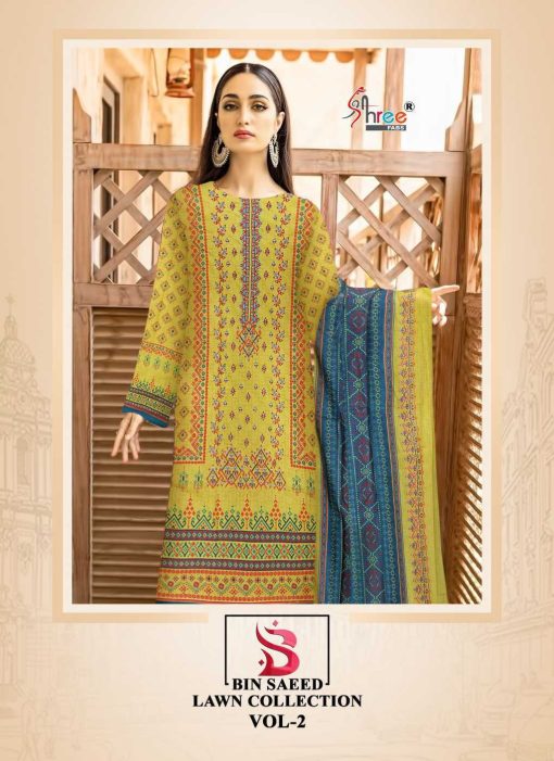 Shree Fabs Bin Saeed Lawn Collection Vol 2 Salwar Suit Catalog 5 Pcs 1 510x701 - Shree Fabs Bin Saeed Lawn Collection Vol 2 Salwar Suit Catalog 5 Pcs