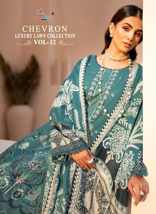 Shree Fabs Chevron Luxury Lawn Collection Vol 12 Chiffon Cotton Salwar Suit Catalog 5 Pcs 1 510x702 - Shree Fabs Chevron Luxury Lawn Collection Vol 12 Chiffon Cotton Salwar Suit Catalog 5 Pcs