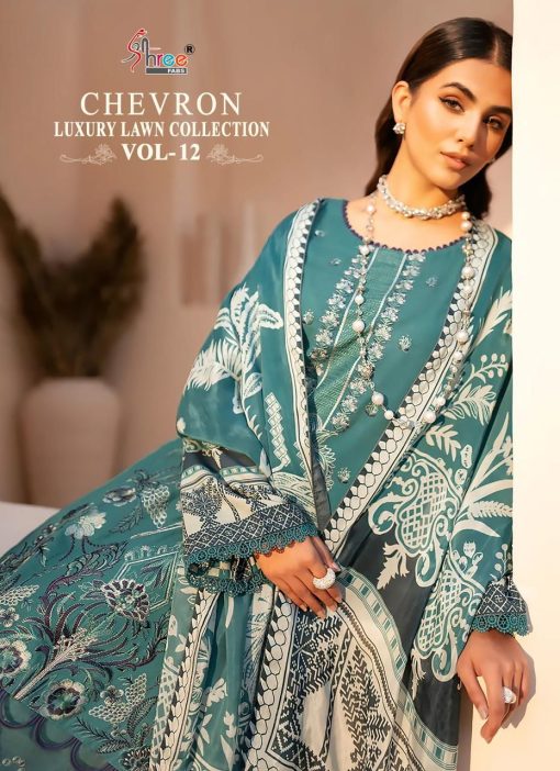 Shree Fabs Chevron Luxury Lawn Collection Vol 12 Chiffon Cotton Salwar Suit Catalog 5 Pcs 1 510x702 - Shree Fabs Chevron Luxury Lawn Collection Vol 12 Chiffon Cotton Salwar Suit Catalog 5 Pcs