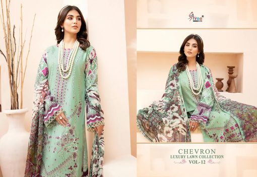 Shree Fabs Chevron Luxury Lawn Collection Vol 12 Chiffon Cotton Salwar Suit Catalog 5 Pcs 4 510x351 - Shree Fabs Chevron Luxury Lawn Collection Vol 12 Chiffon Cotton Salwar Suit Catalog 5 Pcs