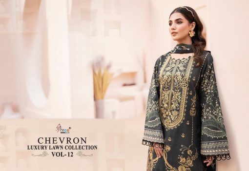 Shree Fabs Chevron Luxury Lawn Collection Vol 12 Chiffon Cotton Salwar Suit Catalog 5 Pcs 7 510x351 - Shree Fabs Chevron Luxury Lawn Collection Vol 12 Chiffon Cotton Salwar Suit Catalog 5 Pcs