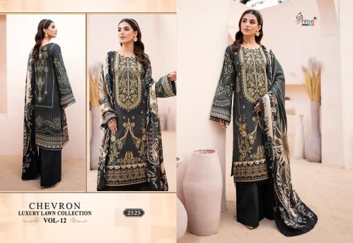 Shree Fabs Chevron Luxury Lawn Collection Vol 12 Chiffon Cotton Salwar Suit Catalog 5 Pcs 8 510x351 - Shree Fabs Chevron Luxury Lawn Collection Vol 12 Chiffon Cotton Salwar Suit Catalog 5 Pcs