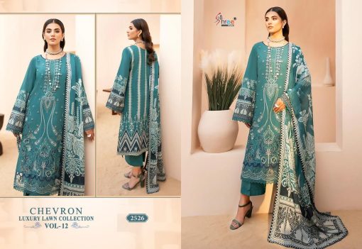 Shree Fabs Chevron Luxury Lawn Collection Vol 12 Chiffon Cotton Salwar Suit Catalog 5 Pcs 9 510x351 - Shree Fabs Chevron Luxury Lawn Collection Vol 12 Chiffon Cotton Salwar Suit Catalog 5 Pcs