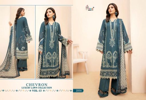 Shree Fabs Chevron Luxury Lawn Collection Vol 13 Chiffon Cotton Salwar Suit Catalog 5 Pcs 11 510x351 - Shree Fabs Chevron Luxury Lawn Collection Vol 13 Chiffon Cotton Salwar Suit Catalog 5 Pcs