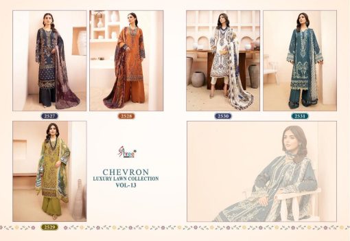 Shree Fabs Chevron Luxury Lawn Collection Vol 13 Chiffon Cotton Salwar Suit Catalog 5 Pcs 12 510x351 - Shree Fabs Chevron Luxury Lawn Collection Vol 13 Chiffon Cotton Salwar Suit Catalog 5 Pcs