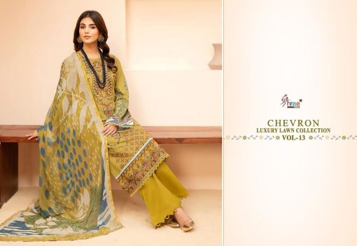 Shree Fabs Chevron Luxury Lawn Collection Vol 13 Chiffon Cotton Salwar Suit Catalog 5 Pcs 5 510x351 - Shree Fabs Chevron Luxury Lawn Collection Vol 13 Chiffon Cotton Salwar Suit Catalog 5 Pcs