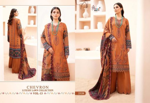 Shree Fabs Chevron Luxury Lawn Collection Vol 13 Chiffon Cotton Salwar Suit Catalog 5 Pcs 8 510x351 - Shree Fabs Chevron Luxury Lawn Collection Vol 13 Chiffon Cotton Salwar Suit Catalog 5 Pcs