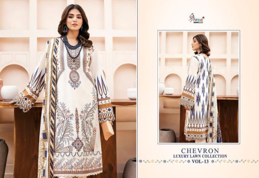 Shree Fabs Chevron Luxury Lawn Collection Vol 13 Chiffon Cotton Salwar Suit Catalog 5 Pcs 9 510x351 - Shree Fabs Chevron Luxury Lawn Collection Vol 13 Chiffon Cotton Salwar Suit Catalog 5 Pcs