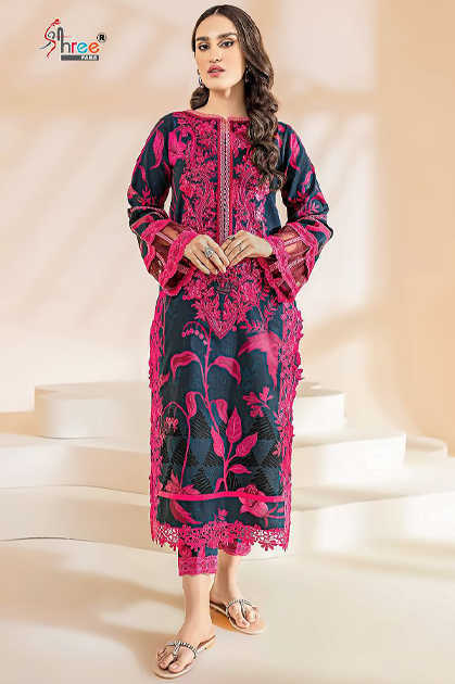 Shree Fabs Firdous Exclusive Collection Vol 25 Cotton Chiffon Salwar Suit Catalog 5 Pcs