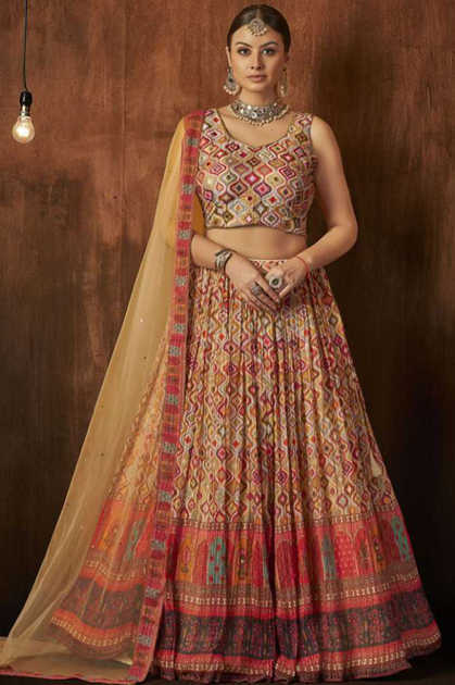 Tejaswee Aakrut Vol 2 Lehenga Choli Georgette Silk Catalog 3 Pcs