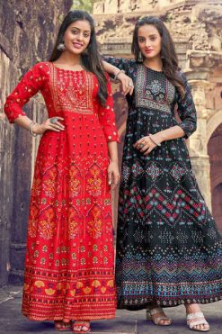Blue Hills Festival Night Vol 5 Rayon Kurti Catalog 8 Pcs