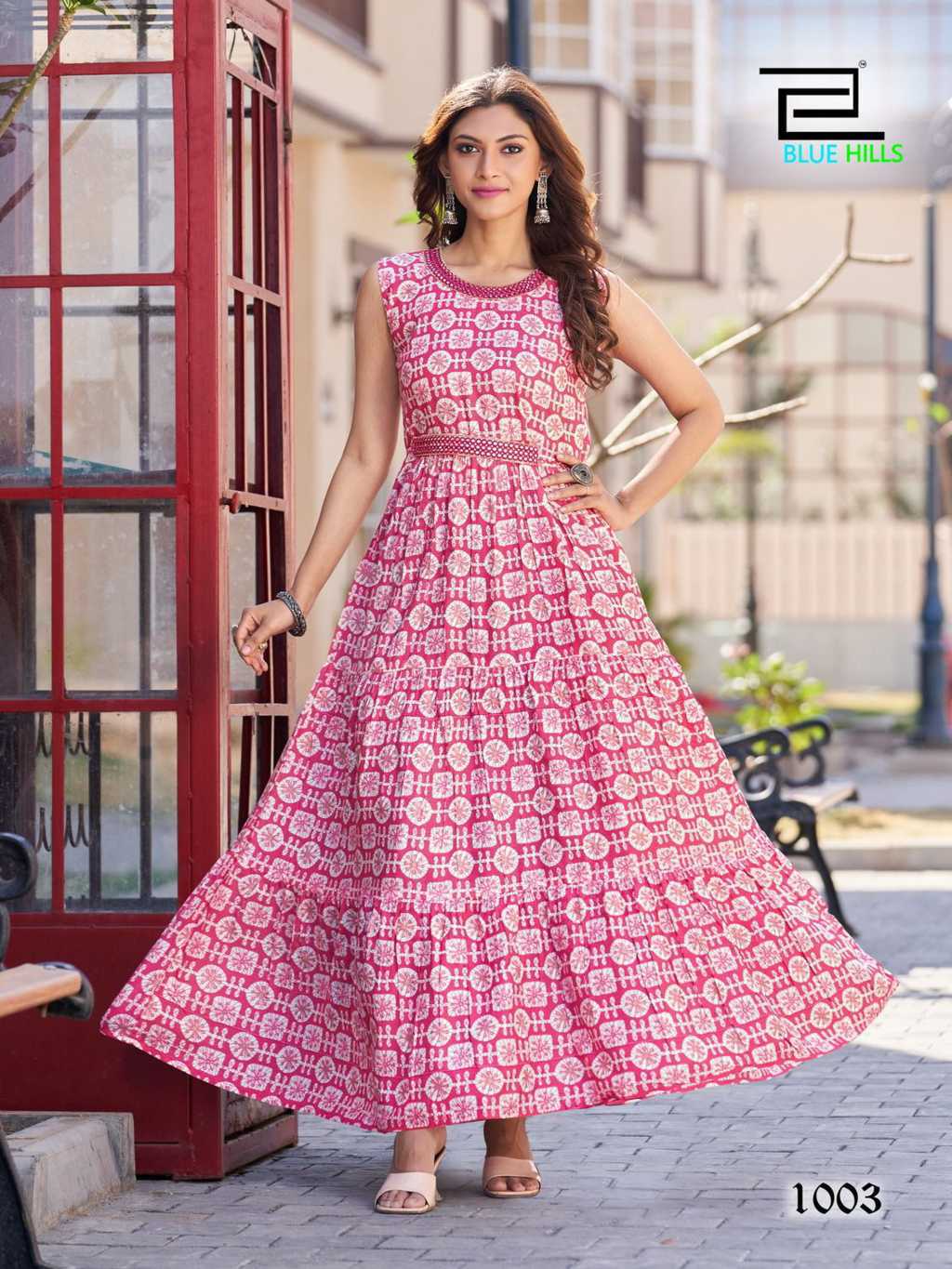 Poonam Crush Print 2 Designer Ethnic Wear Long Kurti : Textilecatalog