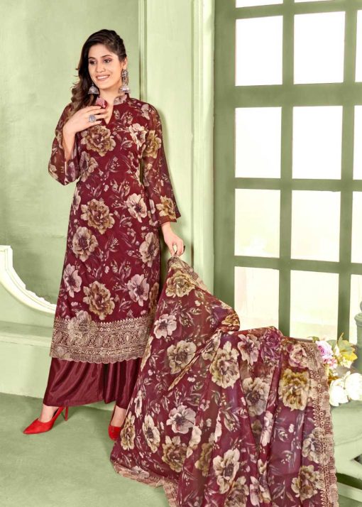 Brij Izel Organza Salwar Suit Catalog 8 Pcs 15 510x714 - Brij Izel Organza Salwar Suit Catalog 8 Pcs