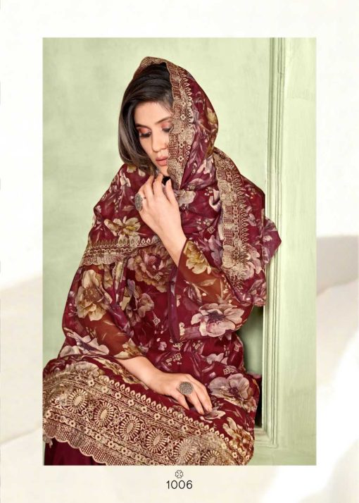 Brij Izel Organza Salwar Suit Catalog 8 Pcs 16 510x714 - Brij Izel Organza Salwar Suit Catalog 8 Pcs