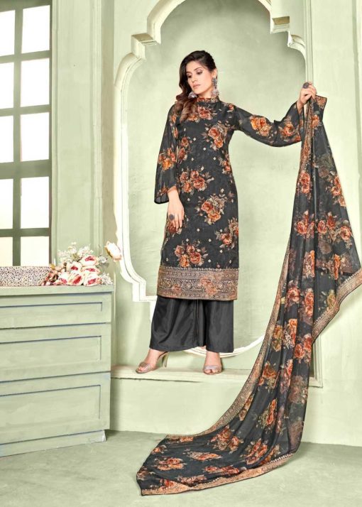 Brij Izel Organza Salwar Suit Catalog 8 Pcs 5 510x714 - Brij Izel Organza Salwar Suit Catalog 8 Pcs