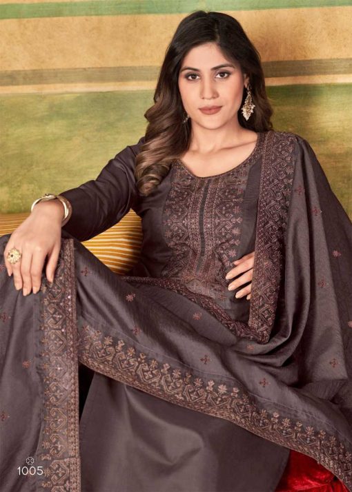 Brij Valusha Silk Salwar Suit Catalog 8 Pcs 14 510x714 - Brij Valusha Silk Salwar Suit Catalog 8 Pcs