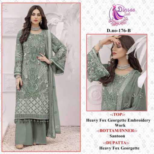 Dinsaa DS 176 Georgette Salwar Suit Catalog 4 Pcs 2 510x510 - Dinsaa DS 176 Georgette Salwar Suit Catalog 4 Pcs