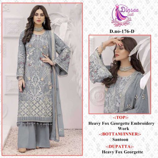 Dinsaa DS 176 Georgette Salwar Suit Catalog 4 Pcs 4 510x510 - Dinsaa DS 176 Georgette Salwar Suit Catalog 4 Pcs