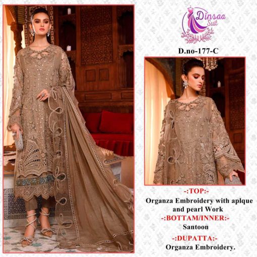 Dinsaa DS 177 Organza Salwar Suit Catalog 3 Pcs 2 510x510 - Dinsaa DS 177 Organza Salwar Suit Catalog 3 Pcs