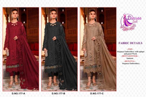 Dinsaa DS 177 Organza Salwar Suit Catalog 3 Pcs 4 510x340 - Dinsaa DS 177 Organza Salwar Suit Catalog 3 Pcs