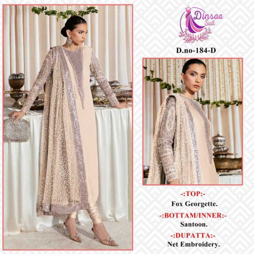 Dinsaa DS 184 Georgette Salwar Suit Catalog 4 Pcs 2 510x510 - Dinsaa DS 184 Georgette Salwar Suit Catalog 4 Pcs