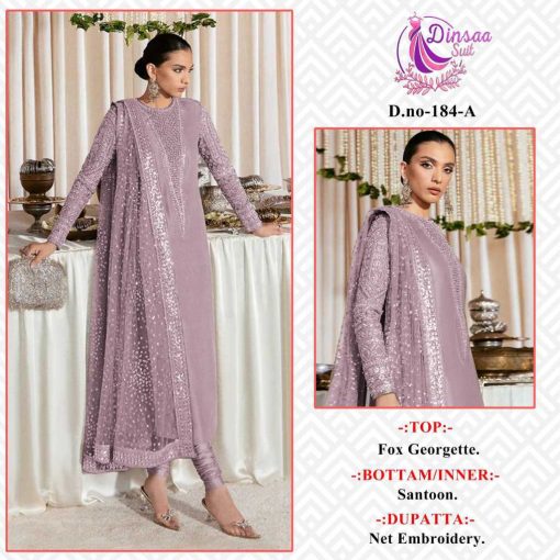 Dinsaa DS 184 Georgette Salwar Suit Catalog 4 Pcs 3 510x510 - Dinsaa DS 184 Georgette Salwar Suit Catalog 4 Pcs