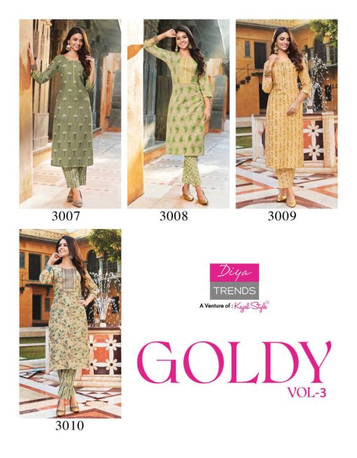 Diya Trends Goldy Vol 3 by Kajal Style Kurti with Pant Chanderi Catalog 10 Pcs 15 510x654 - Diya Trends Goldy Vol 3 by Kajal Style Kurti with Pant Chanderi Catalog 10 Pcs