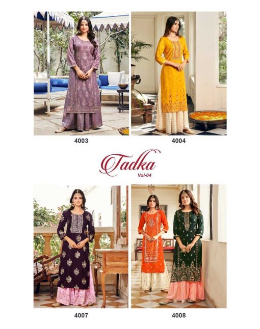 Diya Trends Tadka Vol 4 by Kajal Style Rayon Kurti with Palazzo or Sharara Catalog 8 Pcs 14 510x646 - Diya Trends Tadka Vol 4 by Kajal Style Rayon Kurti with Palazzo or Sharara Catalog 8 Pcs