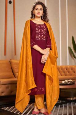 Kalaroop Zara by Kajree Rayon Kurti with Dupatta Bottom Catalog 6 Pcs