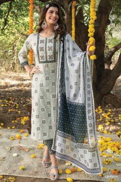 Kiana Kashish Kurti with Dupatta Bottom Cotton Catalog 8 Pcs