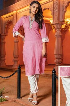 Kiana Shanaya Kurti with Bottom Cotton Catalog 5 Pcs