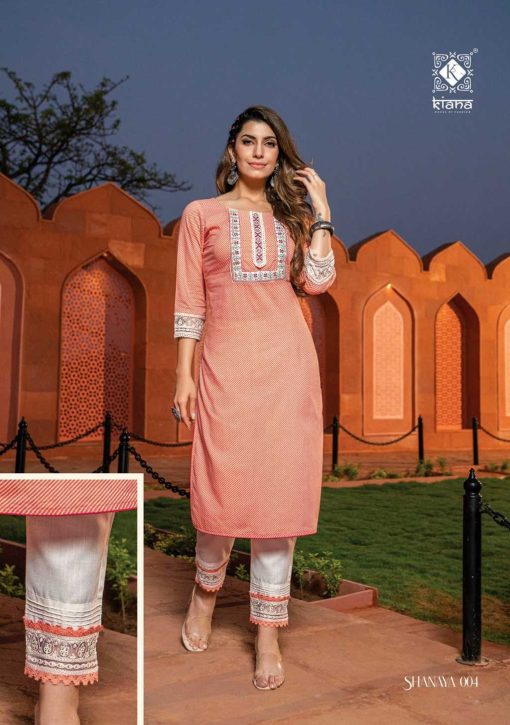 Kiana Shanaya Kurti with Bottom Cotton Catalog 5 Pcs 3 510x725 - Kiana Shanaya Kurti with Bottom Cotton Catalog 5 Pcs