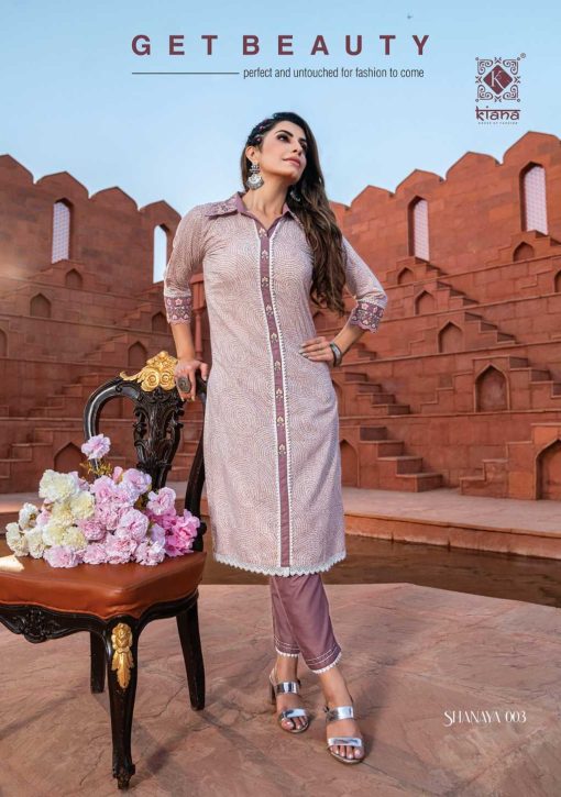 Kiana Shanaya Kurti with Bottom Cotton Catalog 5 Pcs 5 510x725 - Kiana Shanaya Kurti with Bottom Cotton Catalog 5 Pcs