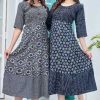 Kinti Blue Rayon Kurti Catalog 8 Pcs