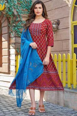 Kinti Heena Vol 1 Rayon Kurti with Dupatta Catalog 8 Pcs