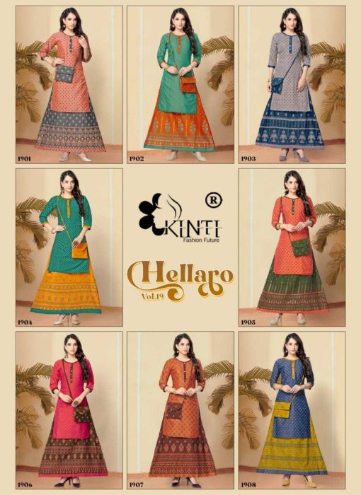 Kinti Hellaro Vol 19 Kurti with Skirt Purse Rayon Catalog 8 Pcs 10 510x700 - Kinti Hellaro Vol 19 Kurti with Skirt Purse Rayon Catalog 8 Pcs