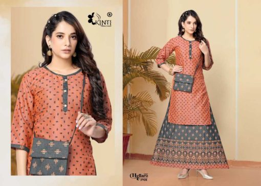 Kinti Hellaro Vol 19 Kurti with Skirt Purse Rayon Catalog 8 Pcs 2 510x364 - Kinti Hellaro Vol 19 Kurti with Skirt Purse Rayon Catalog 8 Pcs