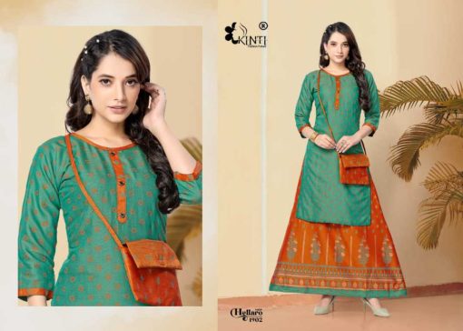 Kinti Hellaro Vol 19 Kurti with Skirt Purse Rayon Catalog 8 Pcs 6 510x364 - Kinti Hellaro Vol 19 Kurti with Skirt Purse Rayon Catalog 8 Pcs