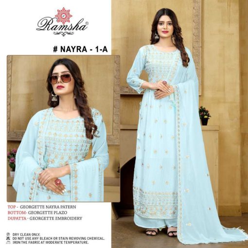 Ramsha Naira Vol 1 Georgette Salwar Suit Catalog 4 Pcs 1 510x510 - Ramsha Naira Vol 1 Georgette Salwar Suit Catalog 4 Pcs