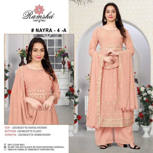 Ramsha Nayra Vol 4 Georgette Salwar Suit Catalog 4 Pcs 1 510x510 - Ramsha Nayra Vol 4 Georgette Salwar Suit Catalog 4 Pcs