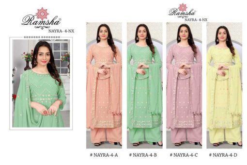 Ramsha Nayra Vol 4 Georgette Salwar Suit Catalog 4 Pcs 5 510x340 - Ramsha Nayra Vol 4 Georgette Salwar Suit Catalog 4 Pcs