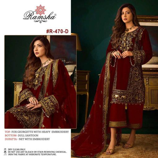 Ramsha R 470 NX Georgette Salwar Suit Catalog 4 Pcs 3 1 510x510 - Ramsha R 470 NX Georgette Salwar Suit Catalog 4 Pcs