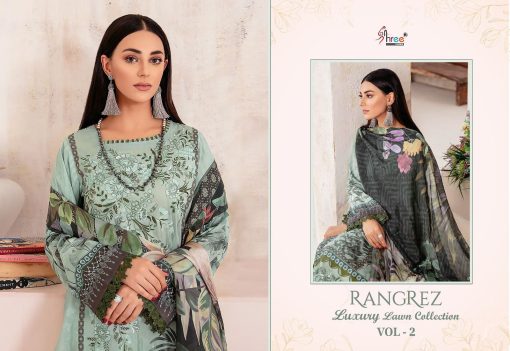 Shree Fabs Rangrez Luxury Lawn Collection Vol 2 Chiffon Cotton Salwar Suit Catalog 8 Pcs 14 510x351 - Shree Fabs Rangrez Luxury Lawn Collection Vol 2 Chiffon Cotton Salwar Suit Catalog 8 Pcs