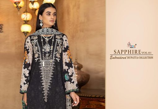 Shree Fabs Sapphire Vol 1 Embroidered Dupatta Collection Cotton Chiffon Salwar Suit Catalog 5 Pcs 3 510x351 - Shree Fabs Sapphire Vol 1 Embroidered Dupatta Collection Cotton Chiffon Salwar Suit Catalog 5 Pcs